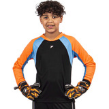 Camisa Goleiro Infantil Poker Cosmica Manga Longa Acolchoada