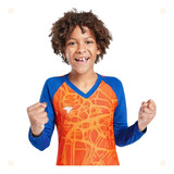 Camisa Goleiro Junior Criança Manga Longa Futebol Futsal