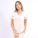 Camisa Hospitalar Scrub Pijama Cirúrgico Feminino Palha