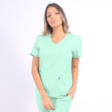 Camisa Hospitalar Scrub Pijama Cirúrgico Feminino Verde A