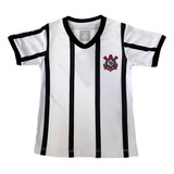Camisa Infantil Corinthians Jogo Stripes Alvinegro Oficial