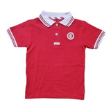 Camisa Infantil Internacional Polo Vermelha Oficial