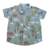 Camisa Infantil Safari Bege