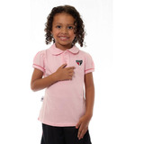 Camisa Infantil São Paulo Polo Rosa Oficial