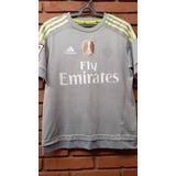 Camisa Infantil Sem Simbolo Real Madrid 2015 Cinza