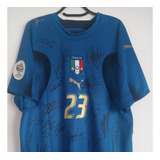 Camisa Italia Copa Mundo 06 23 Materazzi Autografada Elenco