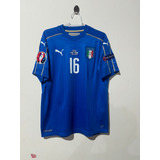 Camisa Italia Euro 2016 Vs Espanha De Rossi 16 Oficial