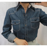 Camisa Jeans Feminina Vintage Retrô Importada Pronta Entrega