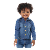 Camisa Jeans Infantil Juvenil Bebê Menino