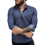 Camisa Jeans Slim Fit Envio Imediato