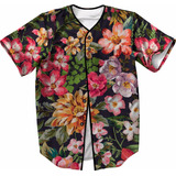 Camisa Jersey Baseball Floral Praia Verao Tumblr Hawaii 2
