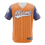 Camisa Jersey Baseball Miami Time Beisebol Basebol Jogo