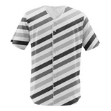Camisa Jersey Verão Retro Listras Preto E Branco Listrado