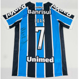 Camisa Jogo Grêmio 2016 Tricolor Luan Panvel Autografada 7 M