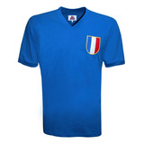 Camisa Liga Retrô França 1968 Masculino   Azul