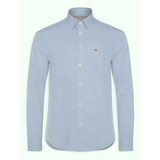 Camisa Lisa Social Tommy Masculina Slim Fit Algodão