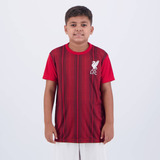 Camisa Liverpool Hayfield Juvenil Vermelha E Branca