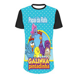 Camisa Longline Camiseta Ramavi Familia Galinha