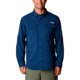 Camisa M l Masculina Blood And Guts Iv Azul M Columbia