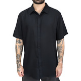 Camisa Manga Curta Preta Feminina Masculina Unissex