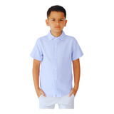Camisa Manga Curta Social Menino Infantil Casamento Luxo