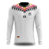 Camisa Manga Longa Alemanha Muller Seleçao Copa Do Mundo