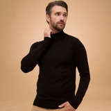Camisa Manga Longa Cacharrel Masculino Gola Alta Canelado