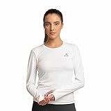 Camisa Manga Longa Color Dry Workout Muvin Feminina Proteção Solar UV50 Academia Treino Funcional Corrida Ginástica Fitness Caminhada Secagem Rápida Vários Tamanhos GG Branco