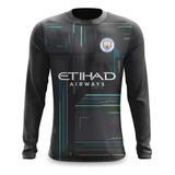 Camisa Manga Longa Futebol Manchester City