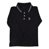 Camisa Manga Longa Infantil Menino bebê Polo Menino Algodão