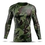 Camisa Manga Longa Masculino Feminino Rashguard Academia Treino Proteção UV EXÉRCITO M