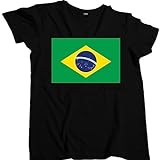 Camisa Masculina Bandeira Brasil Oficial Patriota Tamanho G Cor Preto