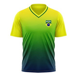 Camisa Masculina Brasil Casual Copa Do Mundo Lançamento