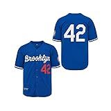 Camisa Masculina De Beisebol Black Legend N 42 Vintage Bordada Retrô Hip Hop Jersey Costurada Azul G