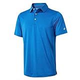 Camisa Masculina De Golfe Com Absorção De Umidade Ajuste Seco Esportiva Manga Curta Listrada Golfe Camisas Polo Para Homens Listra Cobalto XX Large