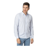 Camisa Masculina Social Mista Xadrez Branca Slim Fit