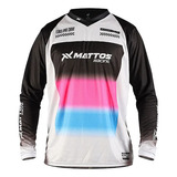 Camisa Mattos Racing Feminina Trilha Motocross Off Road