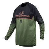 Camisa Motocross Cross Asw Ranger Verde Oliva Off Road Moto