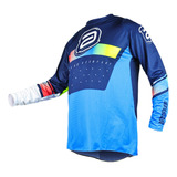 Camisa Motocross Cross Asw Vented Azul Ventilado Off Road