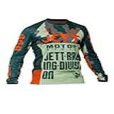 Camisa Motocross Jett Factory Edition 3 Verde Laranja GG