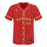 Camisa Nfl San Francisco 49ers Mccaffrey 23 Estilo Baseball