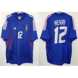 Camisa Oficial Futebol França adidas 12 Henry Copa 2002