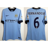 Camisa Oficial Futebol Manchester City 2014 Jogo 6 Fernando