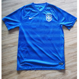 Camisa Oficial Seleção Brasileira Azul 2014 Perfeito Estado
