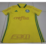Camisa Palmeiras adidas Polo Amarela Crefisa