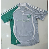 Camisa Palmeiras adidas Prateada cinza 2006 2007 rara 