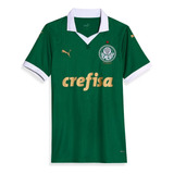 Camisa Palmeiras Feminina Babylook 2024 Puma Verde Original
