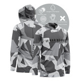 Camisa Pesca Proteção Solar Mar Negro Xprotection Geométrica