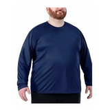 Camisa Plus Size Manga Longa Dry Proteção Solar Uv 50 