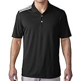Camisa Polo Adidas Golf Climacool Masculina Com 3 Listras Black White Small
